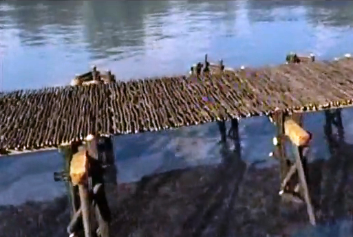 Rhine river bridge - Sticks laid on the beams History of Project Management